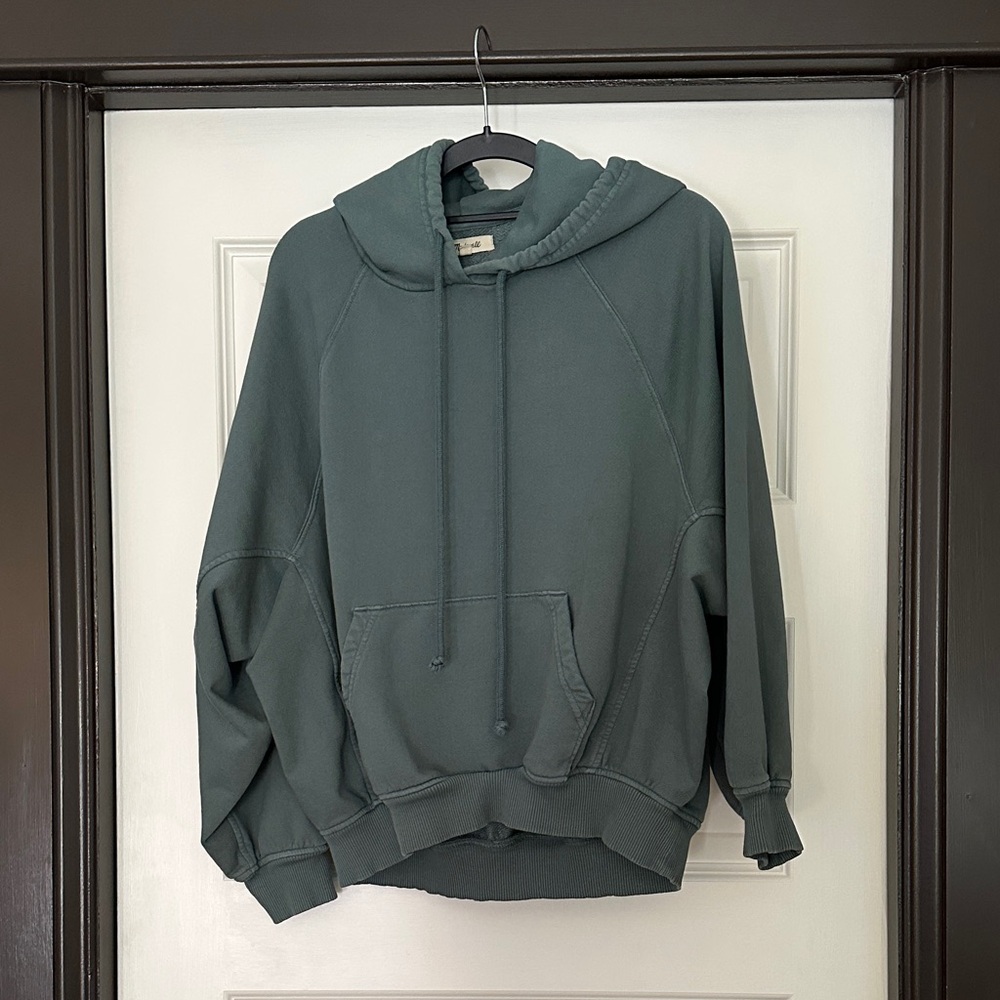 Madewell Womens Teal Hoodie Sweatshirt